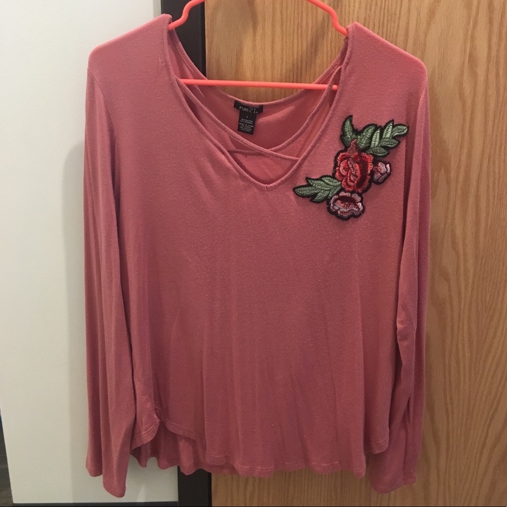 Pink floral top
